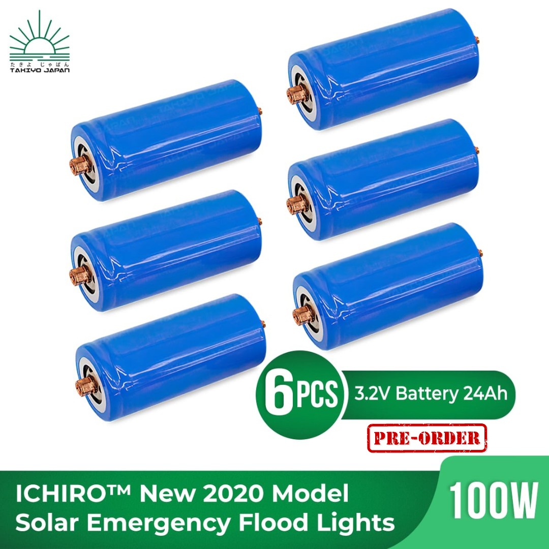 Battery Replacement for Solar Flood Lights Takiyo Japan