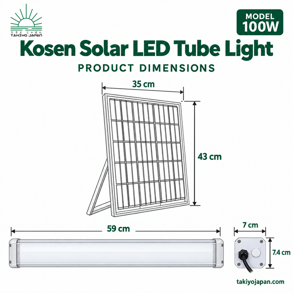 Kosen Solar LED Tube Light 100W