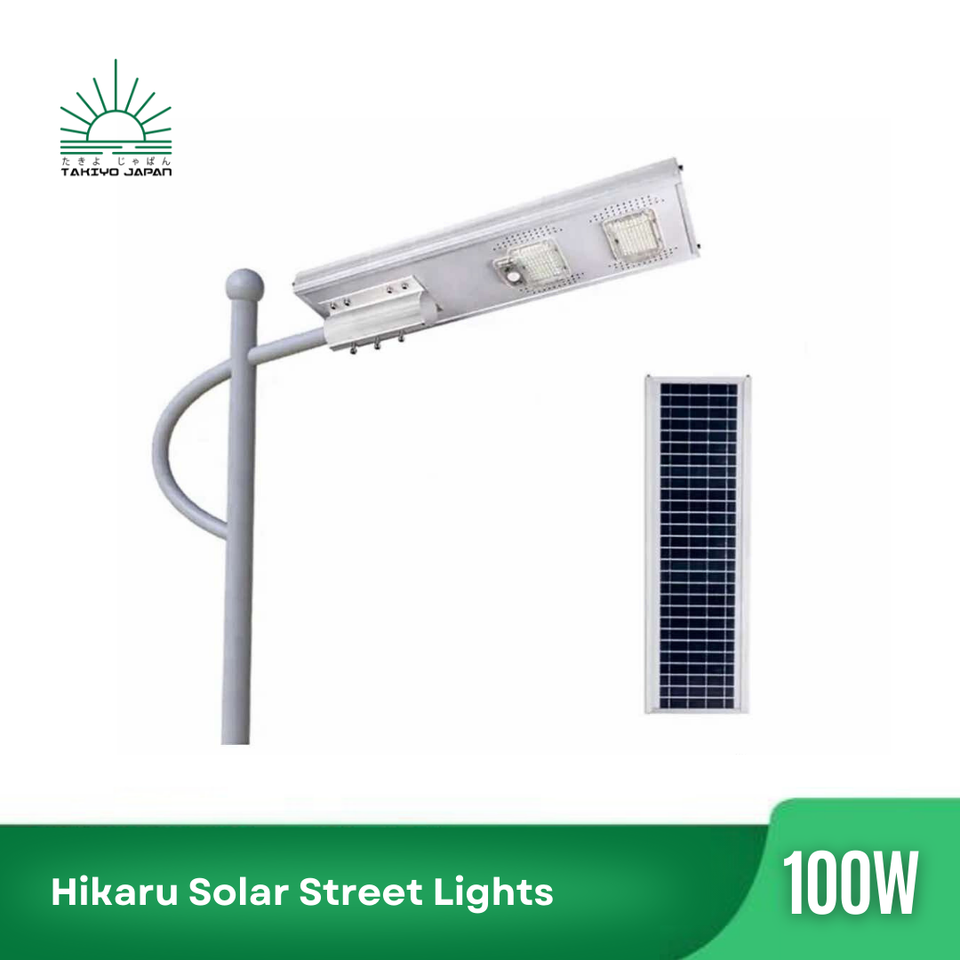 Hikaru 100W 200W 300W 400W 600W Integrated Solar Street Lights - takiyo japan solarlights