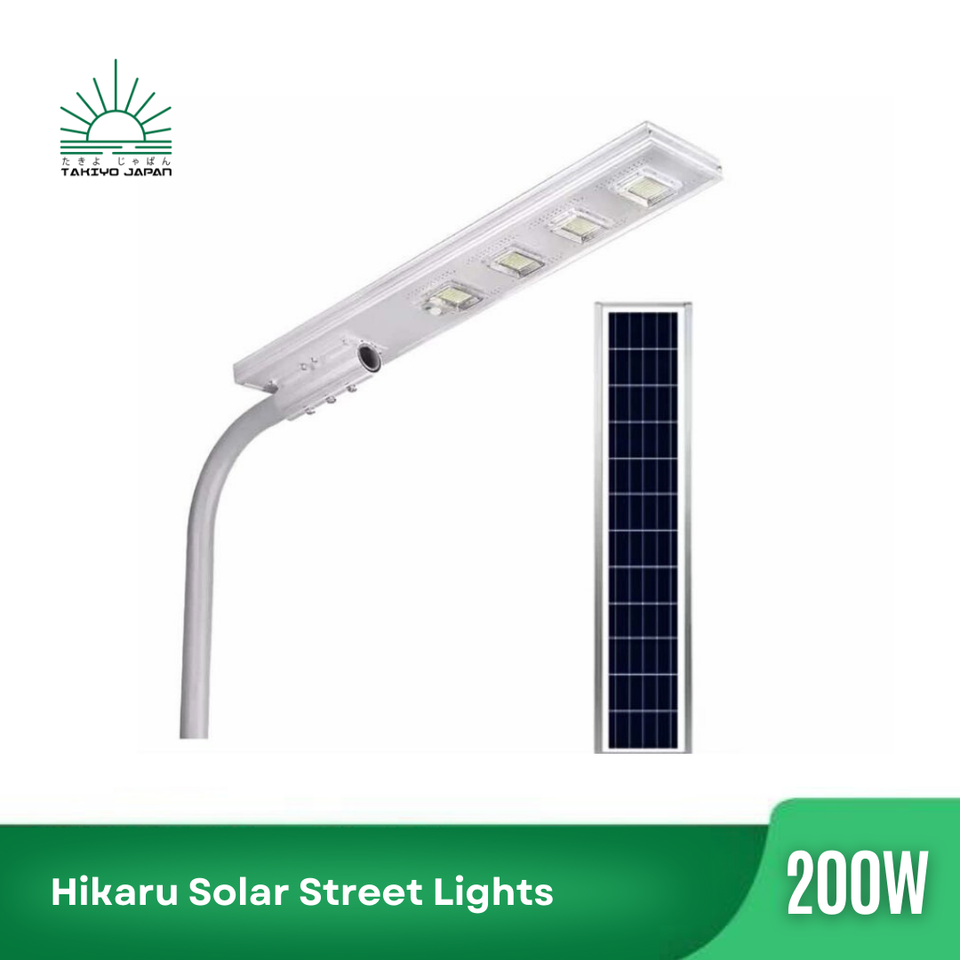 Hikaru 100W 200W 300W 400W 600W Integrated Solar Street Lights - takiyo japan solarlights