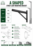 Takiyo A-Shaped Solar Street Light Mounting Bracket – Heavy-Duty Steel 750mm