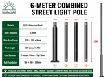 TAKIYO JAPAN™ Mounting Bracket & Retractable Pole 4 Meters & 6 Meters
