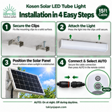 Kosen Solar LED Tube Light 100W