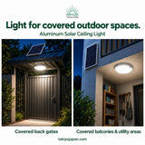 Maru Aluminum Solar Ceiling Light