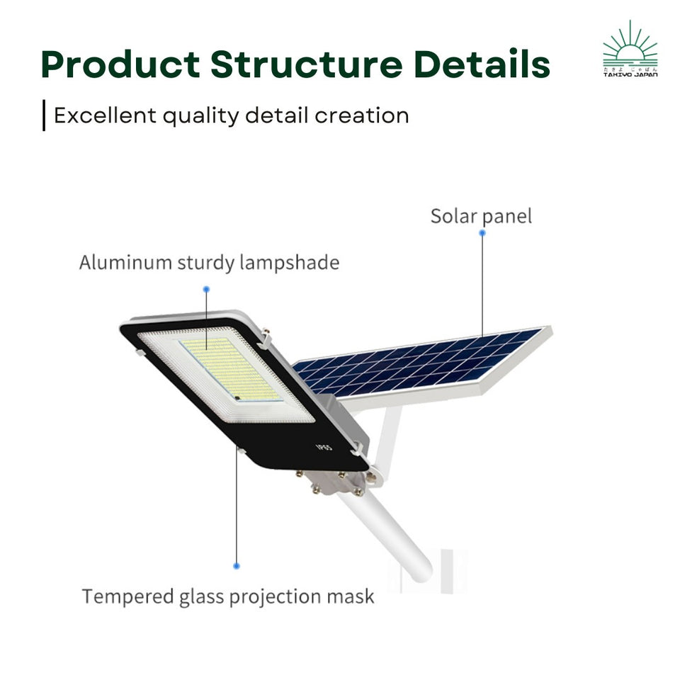 Takiyo Japan New Design Akihito 300W Eco Solar Street Light - takiyo japan solarlights