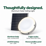 Maru Aluminum Solar Ceiling Light