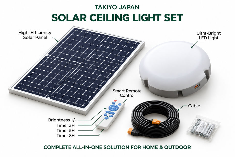 Maru Aluminum Solar Ceiling Light