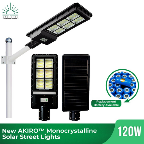 TAKIYO JAPAN™ New AKIRO 120W & 180W Monocrystalline Solar Street Lights [Bracket Not Included]