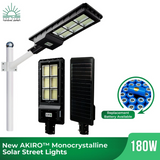 TAKIYO JAPAN™ New AKIRO 120W & 180W Monocrystalline Solar Street Lights [Bracket Not Included]