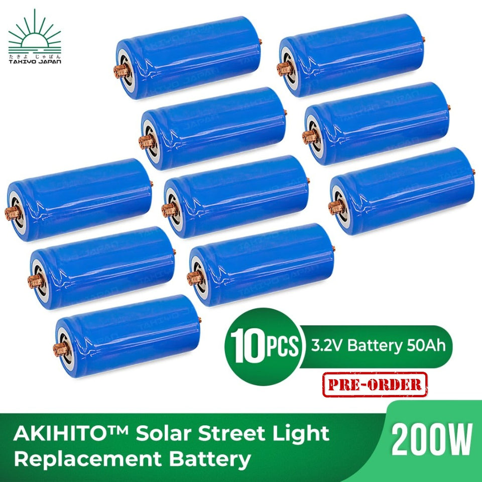 [PRE-ORDER] TAKIYO JAPAN™ AKIHITO Solar Street Light Battery Replacement (100W, 150W & 200W) - takiyo japan solarlights